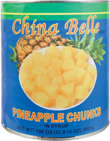 china belle Brand 32375 PINEAPPLE CHUNKS IN SYRUP 6X5LBS WHOLESALE
