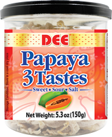 dee BRAND 35233 D DEE DRIED PAPAYA 3 TASTES