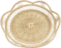 dragonfly BRAND 88030 LOTUS RATTAN TRAY